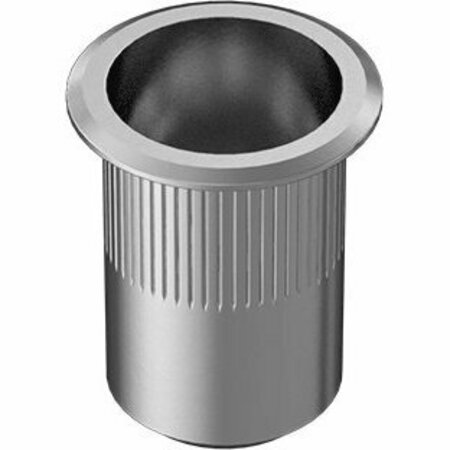 BSC PREFERRED Aluminum Heavy-Duty Rivet Nut M10 x 1.5 Internal Thread 3.8-7.9 mm Material Thickness, 10PK 94020A404